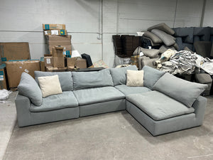 4-Pc Modular Light Gray Cloud Sectional