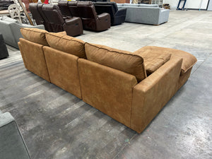 Ashley Tan Microsuede Chaise Sectional