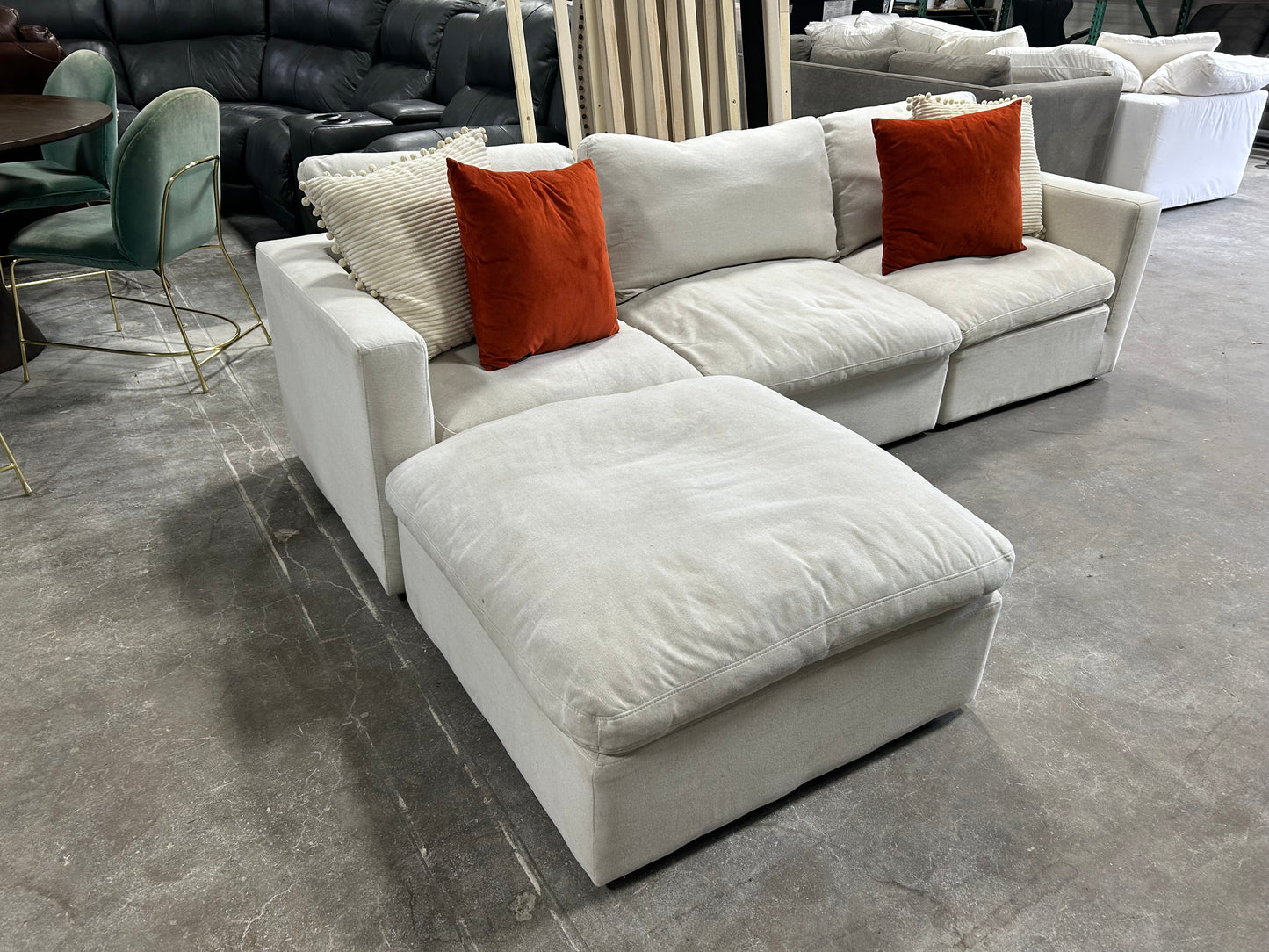4-Pc Modular Sky Grey Cloud Sectional