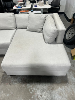 Contemporary Light Gray RAF Chaise Sectional