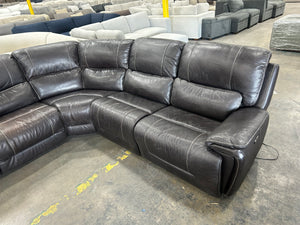 Gilman Creek Malachi Leather Power Reclining Sectional