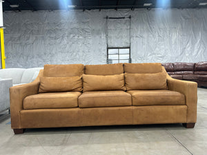 Pottery Barn York Deep Slope Arm Nubuck Leather Sofa