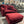 Scandinavian Designs Red Velvet Chair w/Ottoman