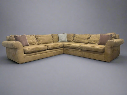 Pottery Barn Beige Pearce Collection 112” L-Shaped Sectional