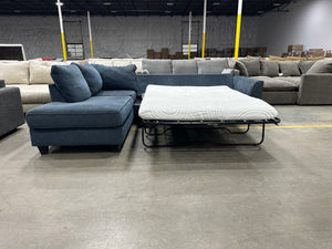 Blue Sleeper Sectional