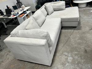 Contemporary Light Gray RAF Chaise Sectional