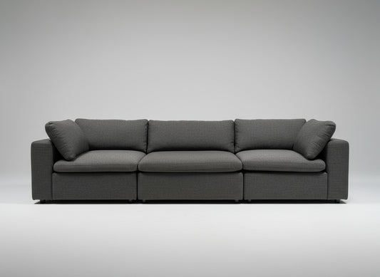 Kardiel 3-Pc Modular Dark Gray Cloud Sofa