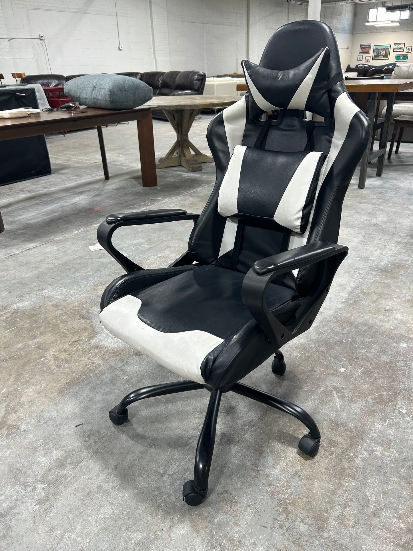Black Leather Gaming Chair
