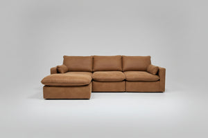 Ashley Tan Microsuede Chaise Sectional