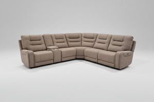 *New* Barcalounger Carmelo Fabric Power Sectional