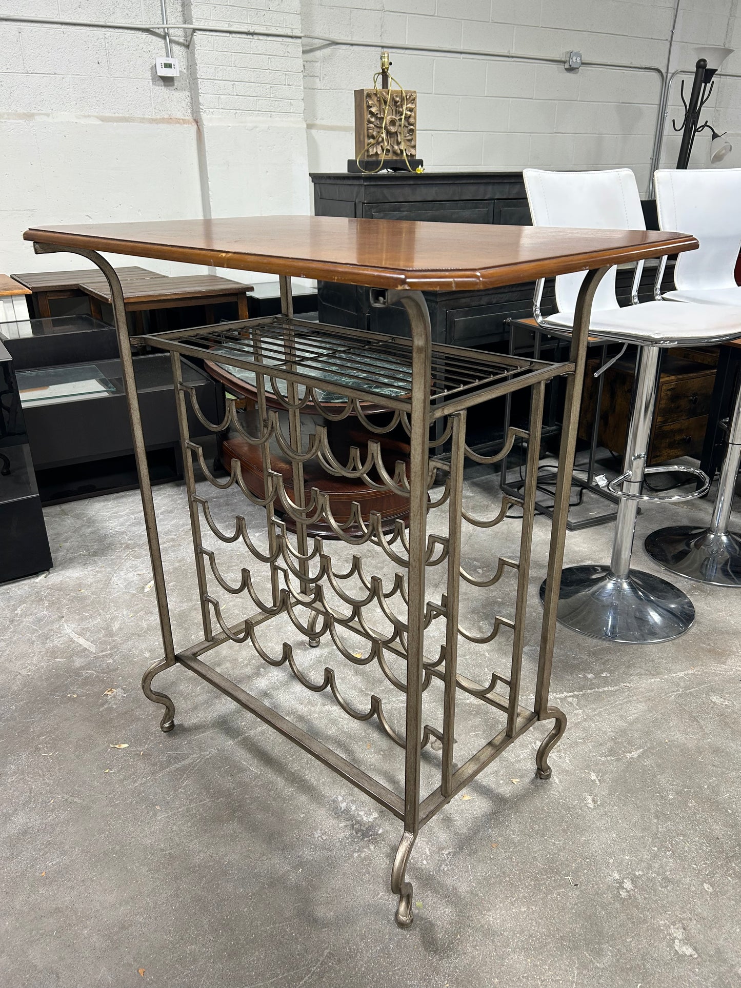 Wood & Metal High-Top Bar Table