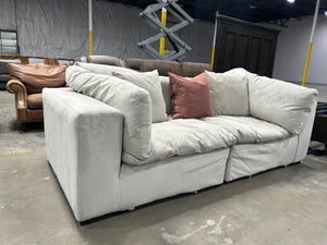 Jackson Furniture 2-Pc Modular Gray Velvet Cloud Sofa