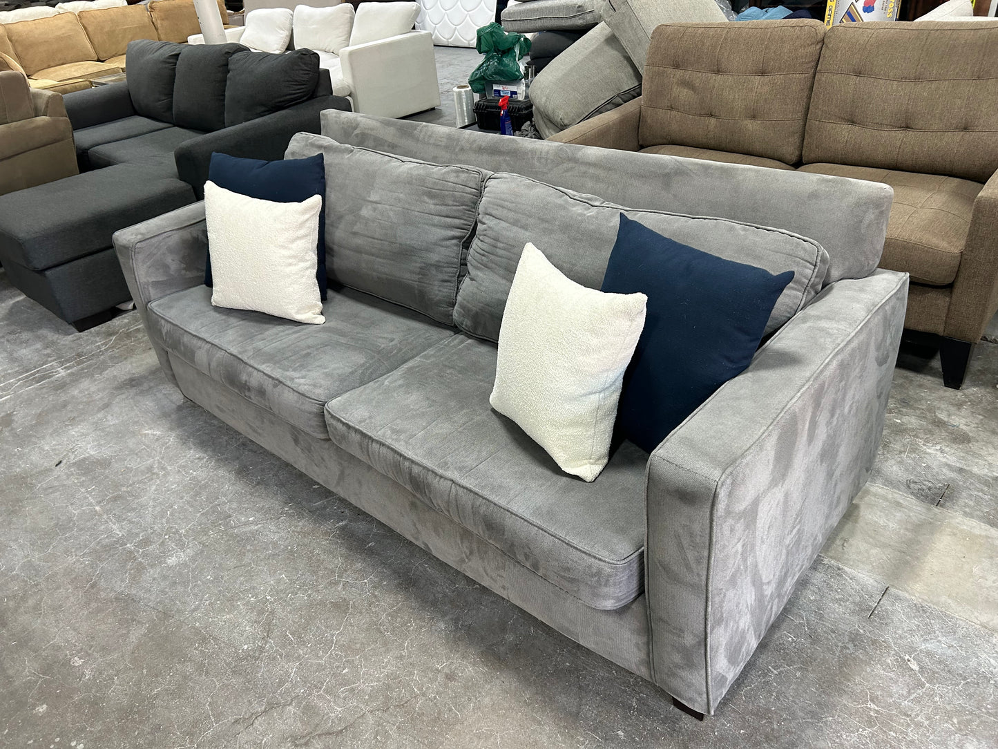 West Elm Gray 86'' Henry Sofa