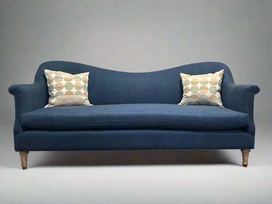 Anthropologie Blue 82” Pied-A-Terre Sofa