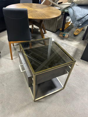 Glass Top MCM Nightstand