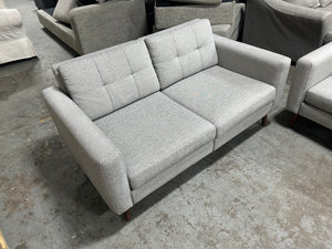 Burrow Light Gray MCM Nomad Sofa & Loveseat Set