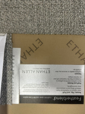 Ethan Allen Gray 76” Oxford Sofa