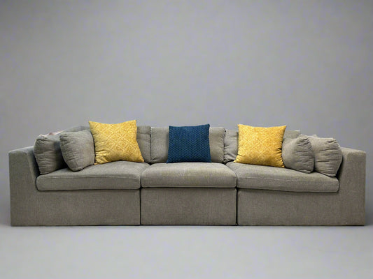 3-Piece Modular Light Gray Cloud Sofa
