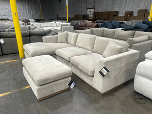 *New* Henredon Caley Reversible Sofa Chaise w/Ottoman