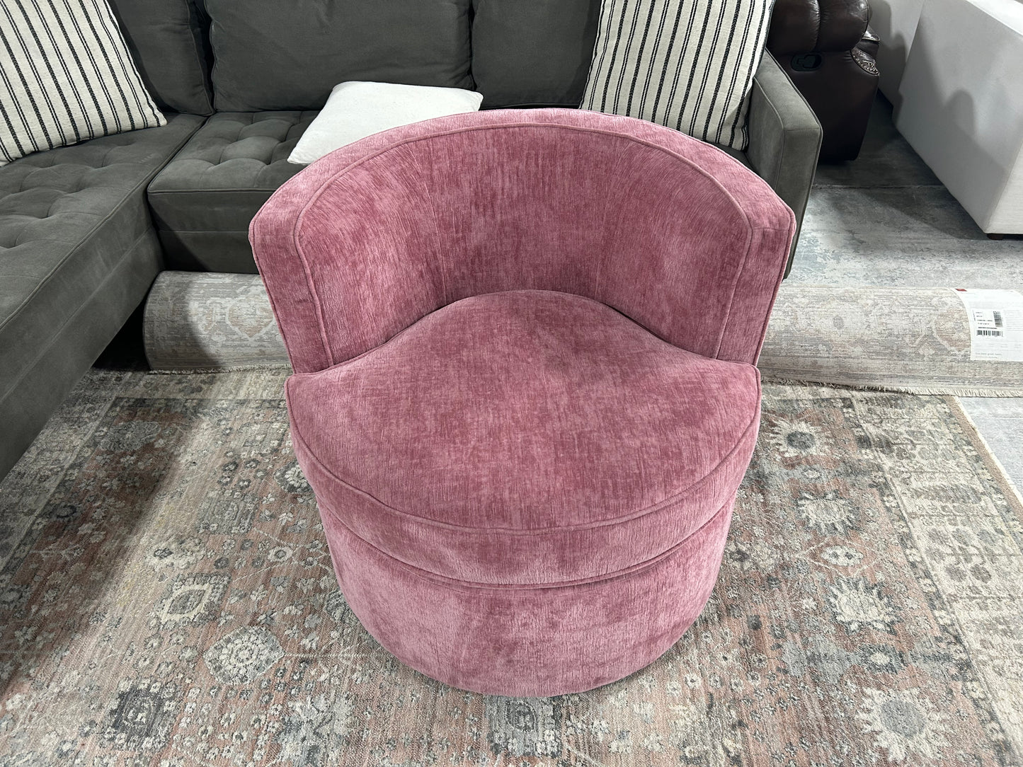 BRAND-NEW Joybird Pink Carly Swivel Chair