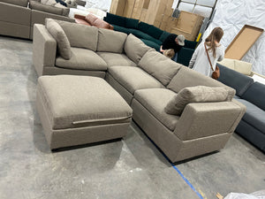 Albany Park Kova Corner Sectional (Hazelnut Performance Bouclé)