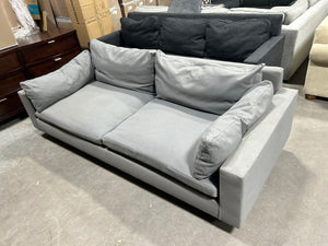 West Elm 92” Harmony Swoop Sofa (Pewter Gray)