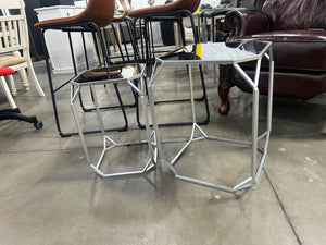 Mirrored Nesting Table Set