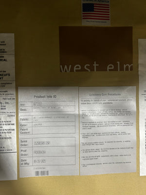 West Elm 82” Haven Bench Sofa (Juniper)