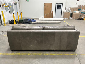 Room & Board 90'' Full-Grain Leather Sofa (Slate)