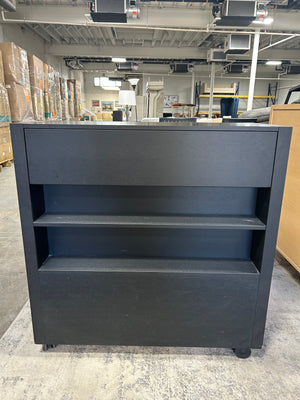 Tall Black Rolling Storage Cart