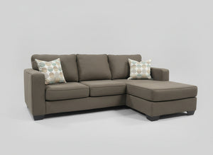 Contemporary Taupe Reversible Chaise Sectional