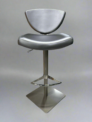 Adjustable Height Leather Bar Stool