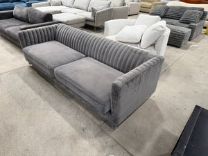 89” Sofa w/ Glass Feet