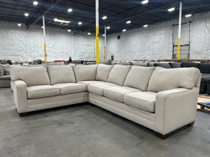 King Hickory Beige L-Shaped Sectional