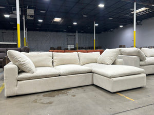 Living Spaces Shuffle II Sofa w/Reversible Chaise (Beige)