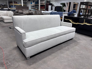 Highland House 78'' Frost Gray Velvet Sofa