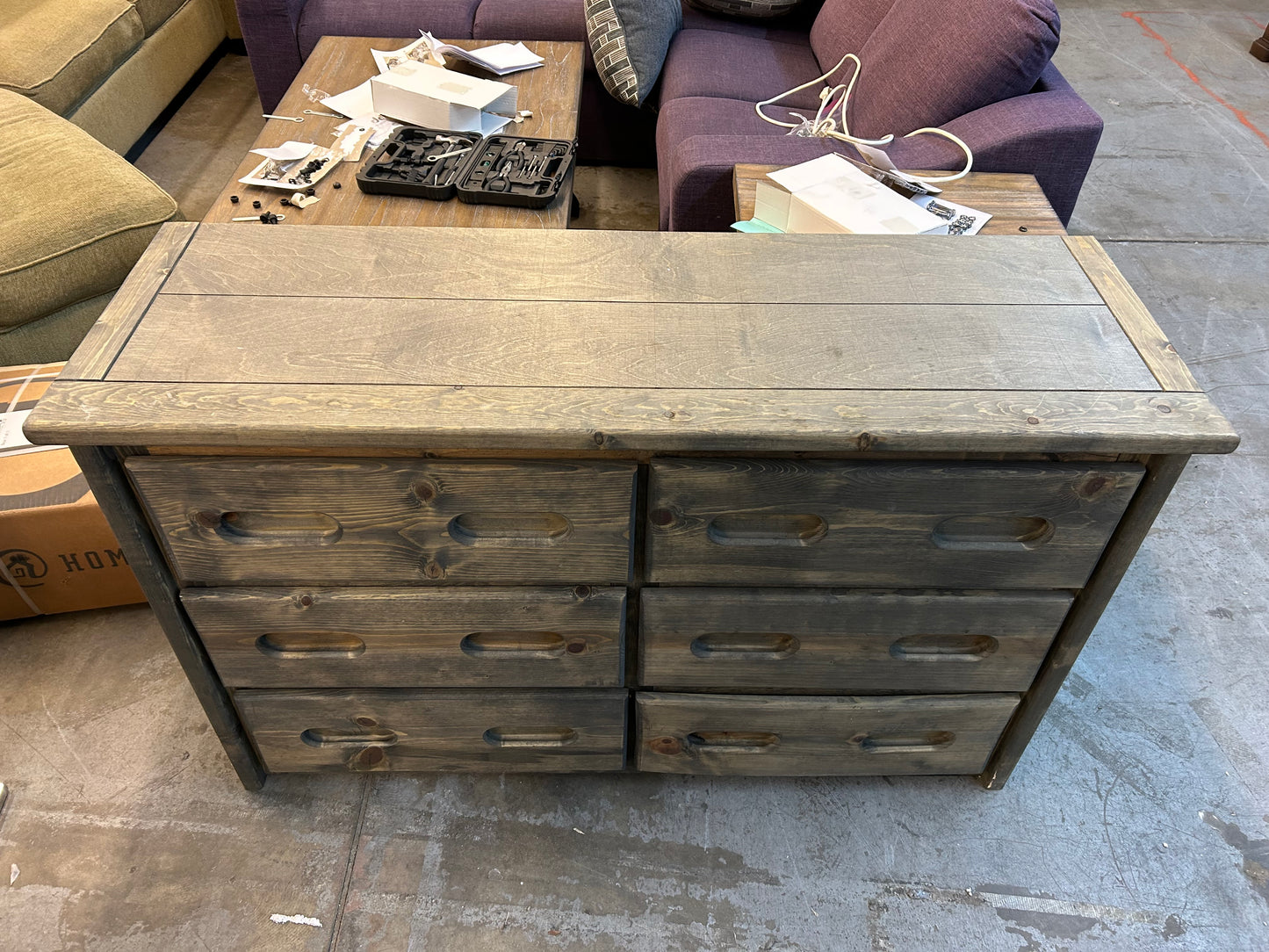 Taupe Wooden Dresser