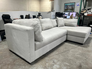 Contemporary Light Gray RAF Chaise Sectional