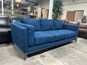 90'' Blue MCM Sofa
