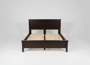 Dark Brown Wooden King Bed Frame