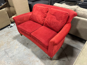 Davis & Shaw Studded Red Loveseat