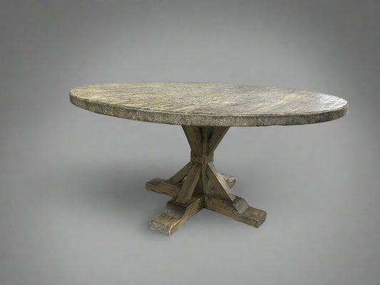 CUSTOM-MADE Round Wooden Farmhouse Dining Table