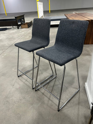 Contemporary Dark Gray Counter Stools