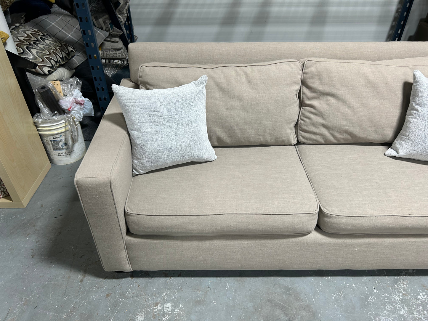 West Elm Beige 76” Henry Sofa