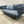 AllModern Miller 84” Upholstered Sofa (Blue Velvet)