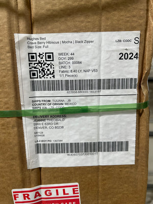 BRAND-NEW Joybird Hughes Full Bed (Crave Berry Hibiscus)