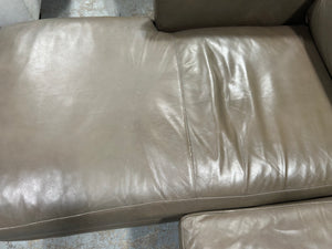 Room & Board Taupe Leather Jasper Sectional