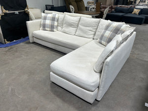 West Elm 2-Pc Serene Chaise Sectional (Natural)