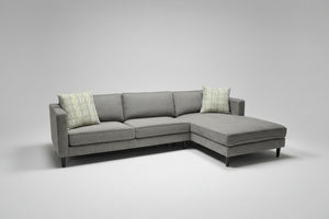 Living Spaces Gray Aries II Chaise Sectional