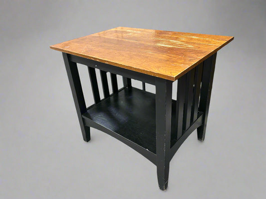 Brown/Black Wooden End Table